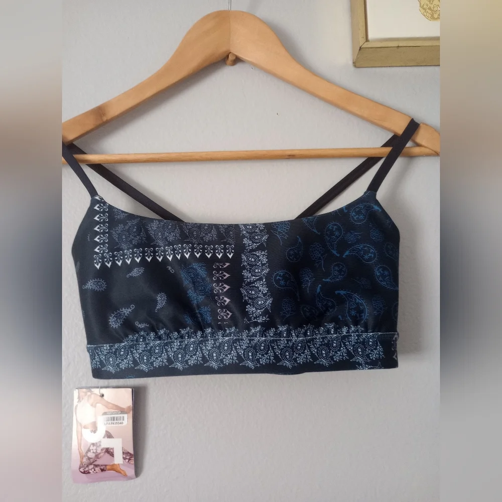 Sports Bra JoyLab  Spandex  XS Front Athletic Top Mid coverage Blue  Athletic